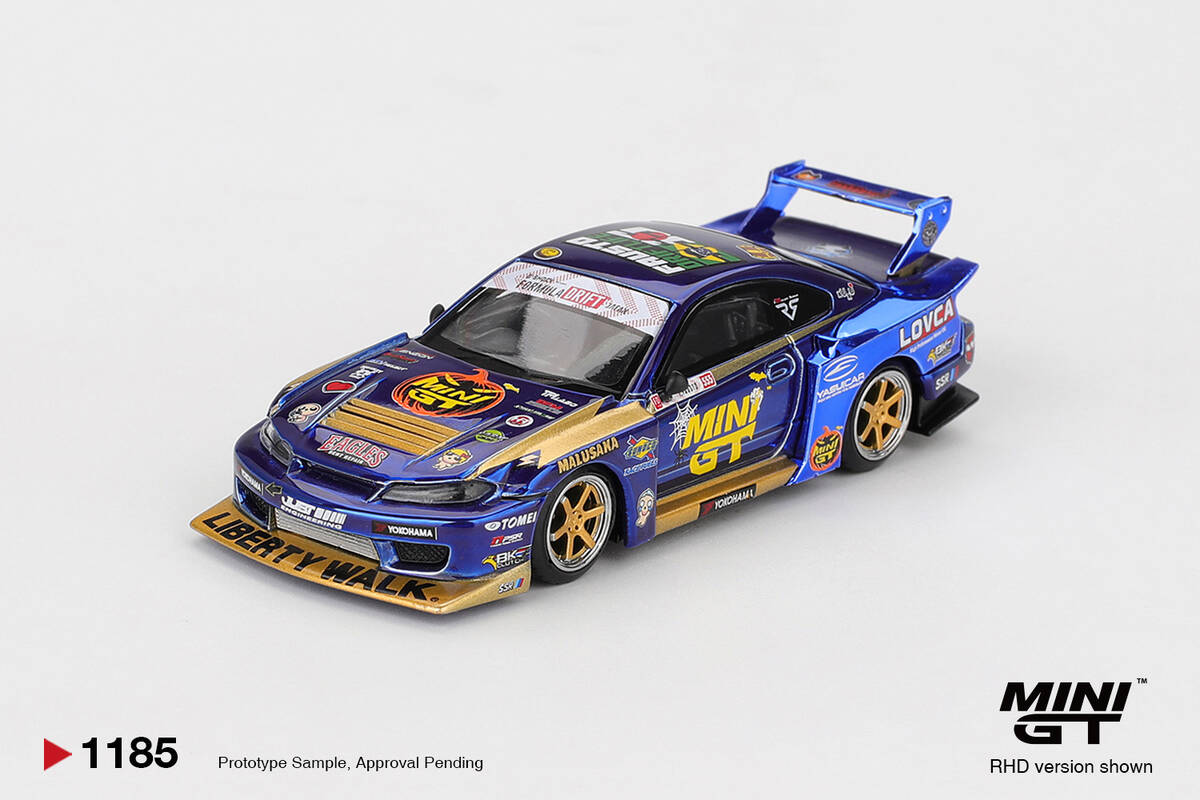 (ÖN SATIŞ) Mini GT 1/64 Nissan LB-Super Silhouette S15 SILVIA Team MINI GT Liberty Walk 2025 Formula Drift Halloween Special MGT01185