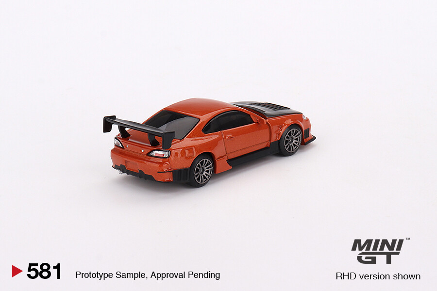 Mini GT 1/64 Nissan Silvia S15 D-MAX Metallic Orange MGT00581 - Thumbnail