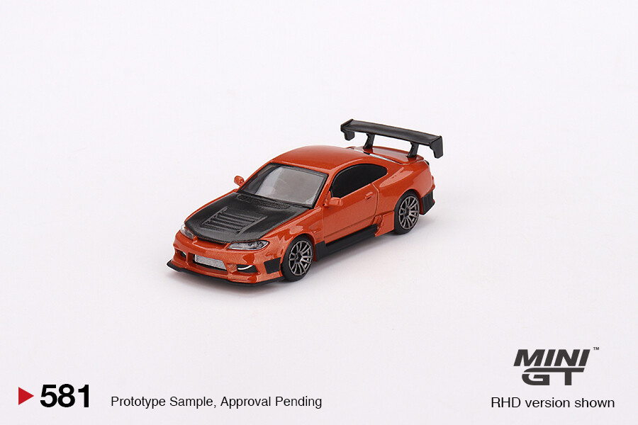 Mini GT 1/64 Nissan Silvia S15 D-MAX Metallic Orange MGT00581 - Thumbnail