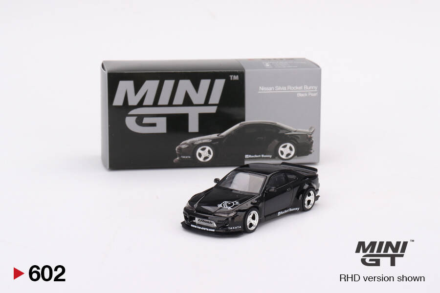 Mini GT 1/64 Nissan Silvia (S15) Rocket Bunny Black Pearl MGT00602