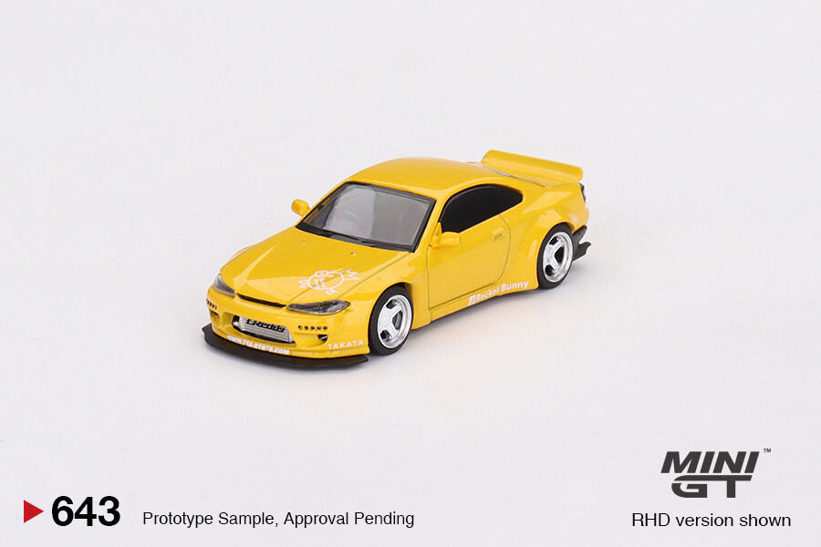 Mini GT 1/64 Nissan Silvia (S15) Rocket Bunny Bronze Yellow MGT00643 - Thumbnail