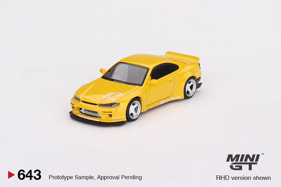 Mini GT 1/64 Nissan Silvia (S15) Rocket Bunny Bronze Yellow MGT00643
