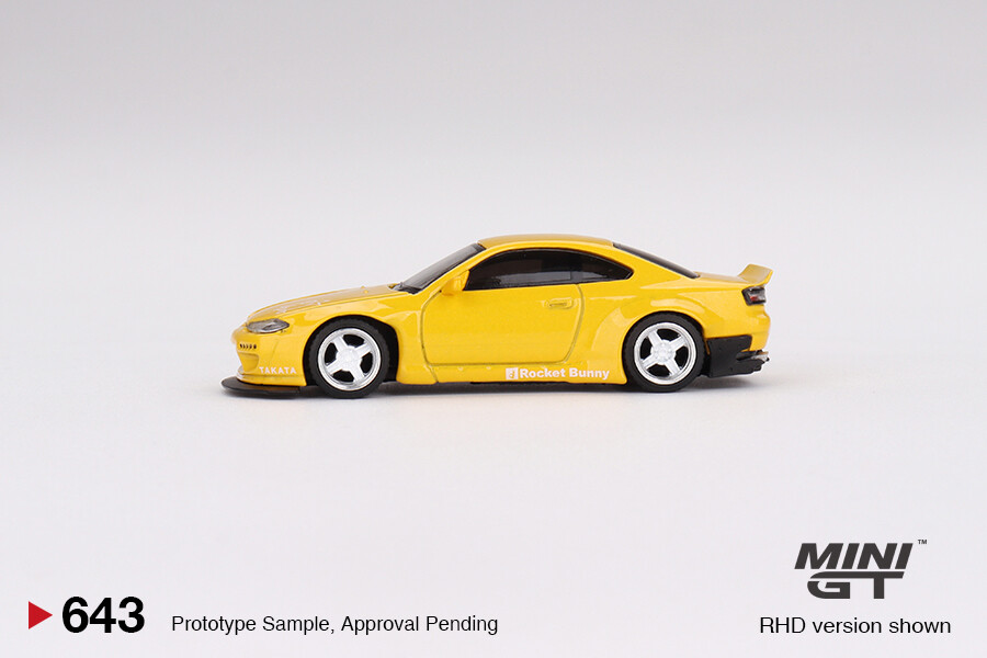 Mini GT 1/64 Nissan Silvia (S15) Rocket Bunny Bronze Yellow MGT00643 - Thumbnail