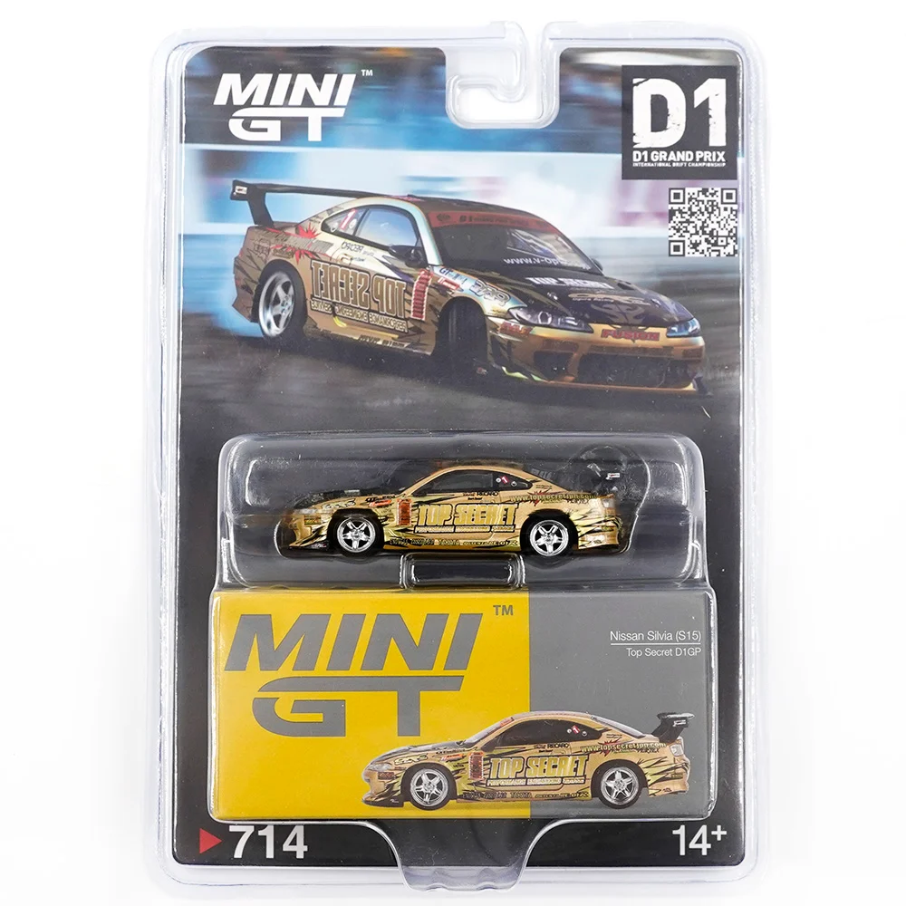 (ÖN SATIŞ) Mini GT 1/64 Nissan Silvia (S15) Top Secret D1GP - Blister Paket MGT00714-BL