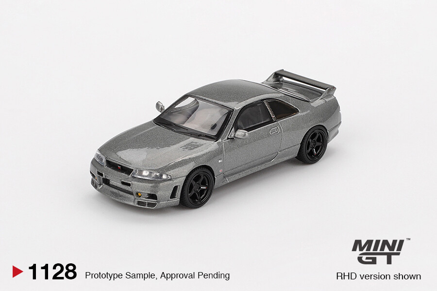 (ÖN SATIŞ) Mini GT 1/64 NISSAN Skyline GT-R Dark Metal Gray (NISMO BCNR33 CRS Version) MGT01128 - Thumbnail