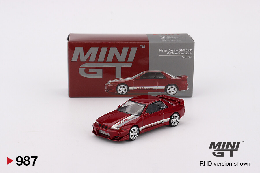 (ÖN SATIŞ) Mini GT 1/64 Nissan Skyline GT-R (R32) VeilSide Combat C-I Gem Red MGT00987 - Thumbnail