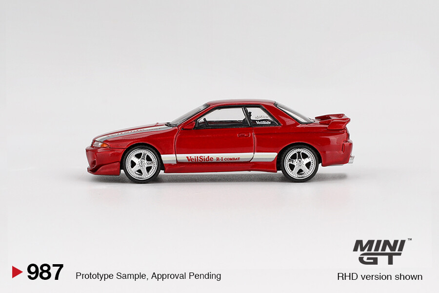 (ÖN SATIŞ) Mini GT 1/64 Nissan Skyline GT-R (R32) VeilSide Combat C-I Gem Red MGT00987 - Thumbnail