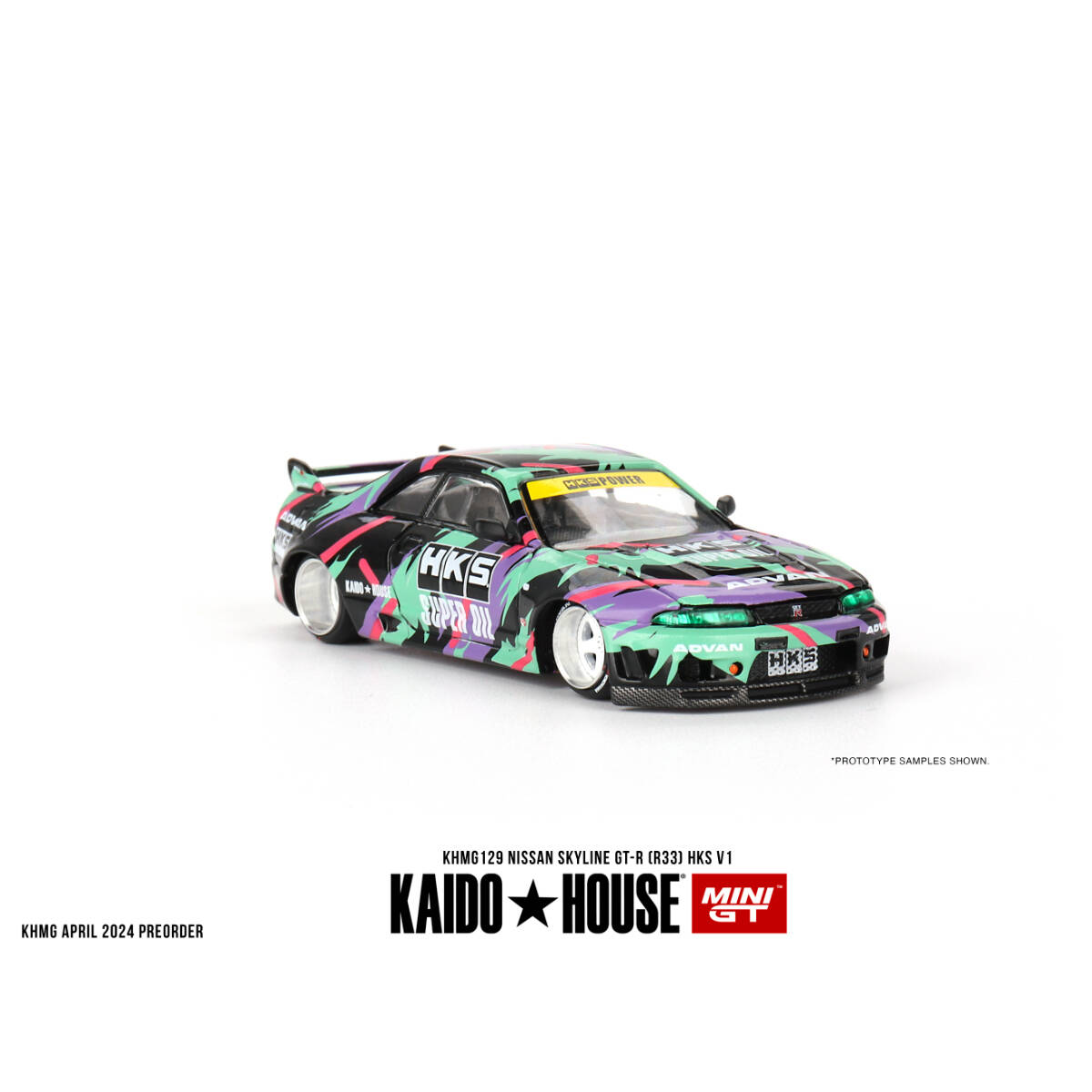 Mini GT 1/64 Nissan Skyline GT-R (R33) HKS V1 KHMG129