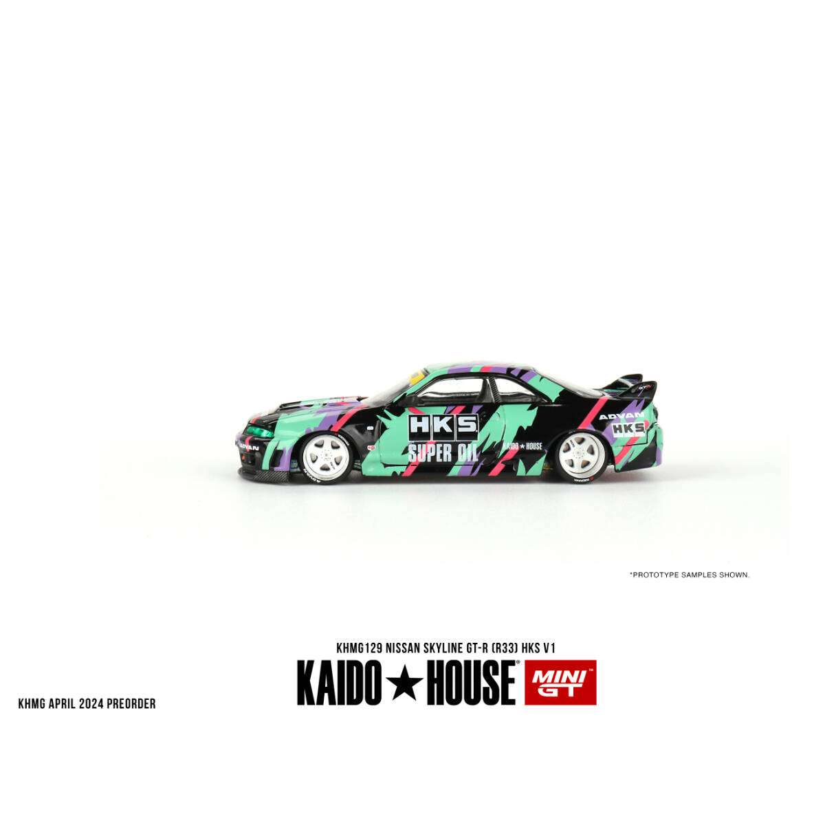 Mini GT 1/64 Nissan Skyline GT-R (R33) HKS V1 KHMG129