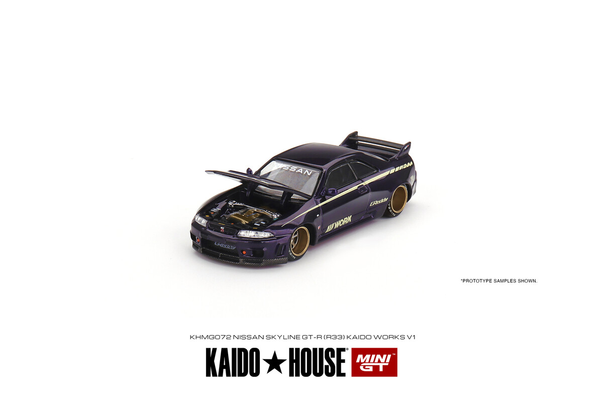 Mini GT 1/64 Nissan Skyline GT-R (R33) Kaido Works V1 KHMG072 - Thumbnail