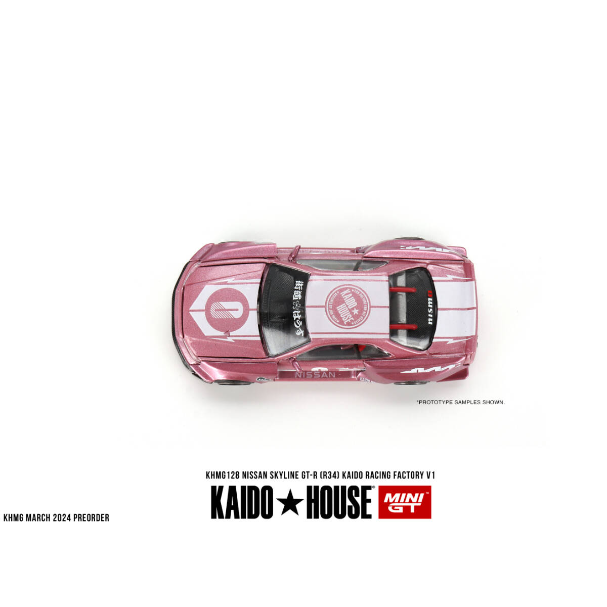 Mini GT 1/64 Nissan Skyline GT-R (R34) KAIDO RACING FACTORY V1 24 KHMG128
