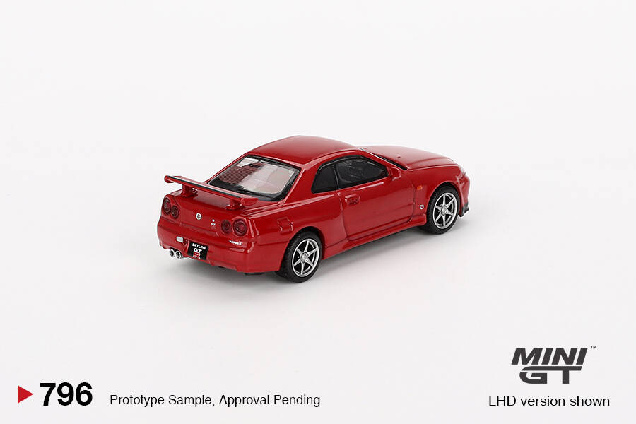 Mini GT 1/64 Nissan Skyline GT-R (R34) V-Spec Active Red MGT00796