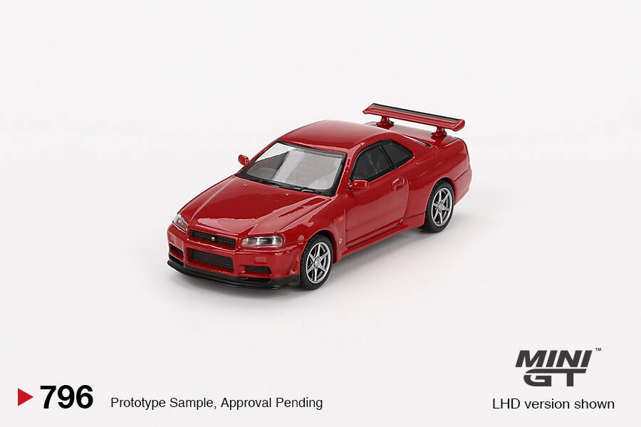 Mini GT 1/64 Nissan Skyline GT-R (R34) V-Spec Active Red MGT00796
