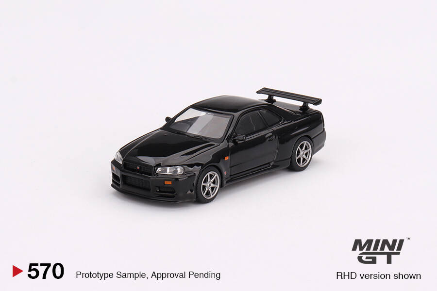 Mini GT 1/64 Nissan Skyline GT-R (R34) V-Spec Black Pearl MGT00570
