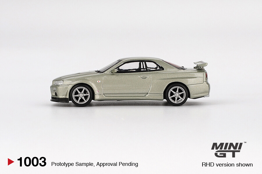 (ÖN SATIŞ) Mini GT 1/64 Nissan Skyline GT-R (R34) V-Spec II Nür Millenium Jade MGT01003 - Thumbnail