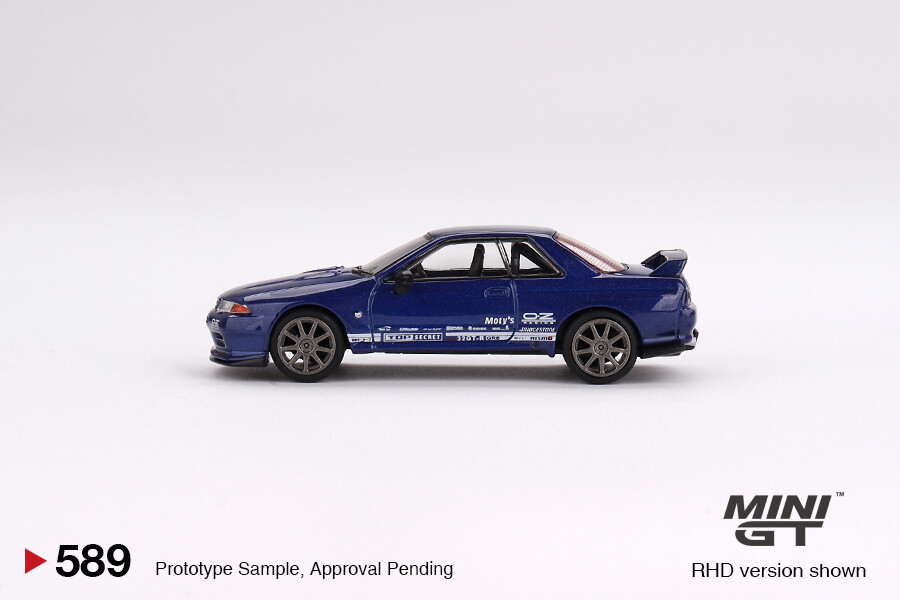 Mini GT 1/64 Nissan Skyline GT-R Top Secret VR32 Metallic Blue MGT00589 - Thumbnail