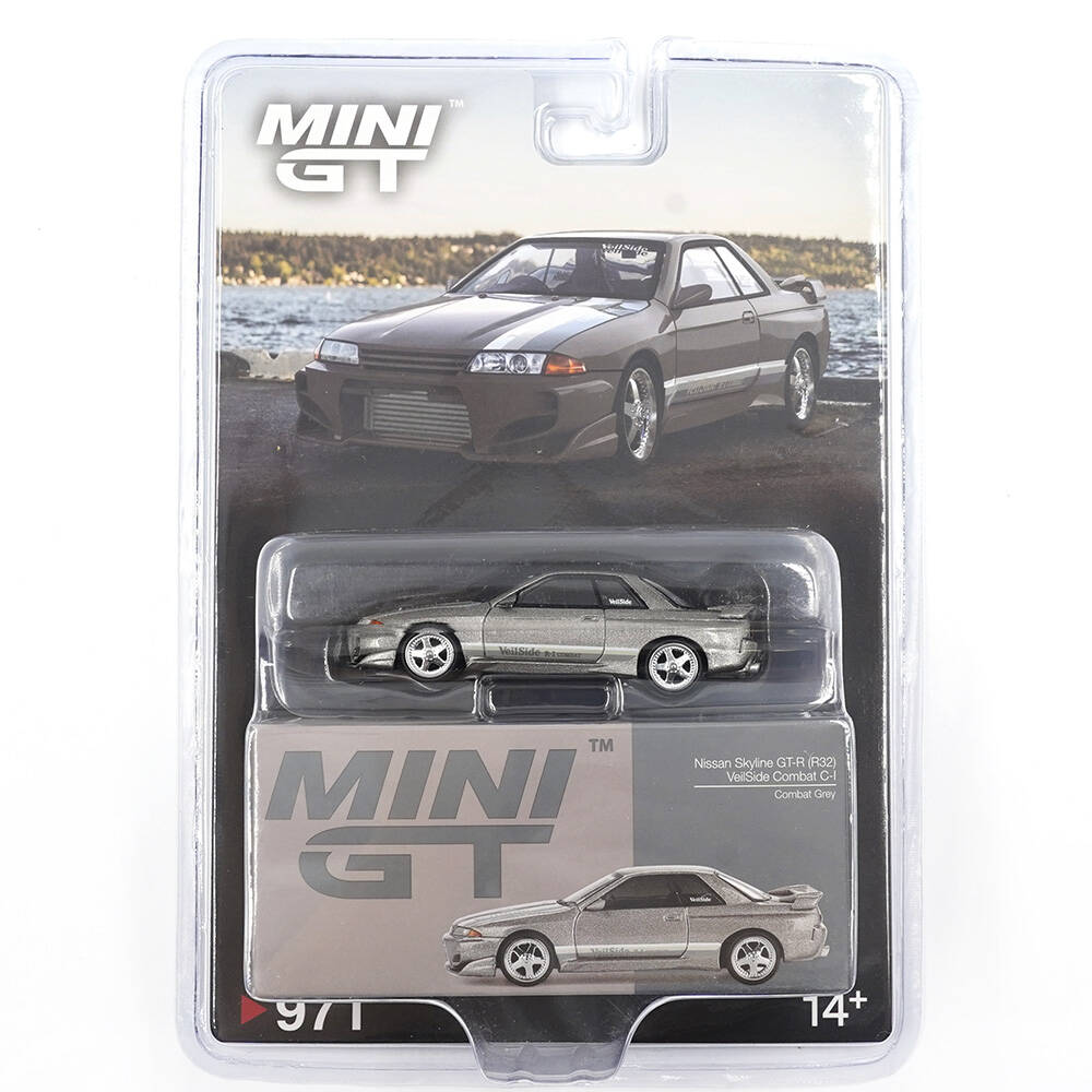(ÖN SATIŞ) Mini GT 1/64 Nissan Skyline GT-R(R32) Veilside Combat C-I Veilside Combat Grey - Blister Paket MGT00971-BL