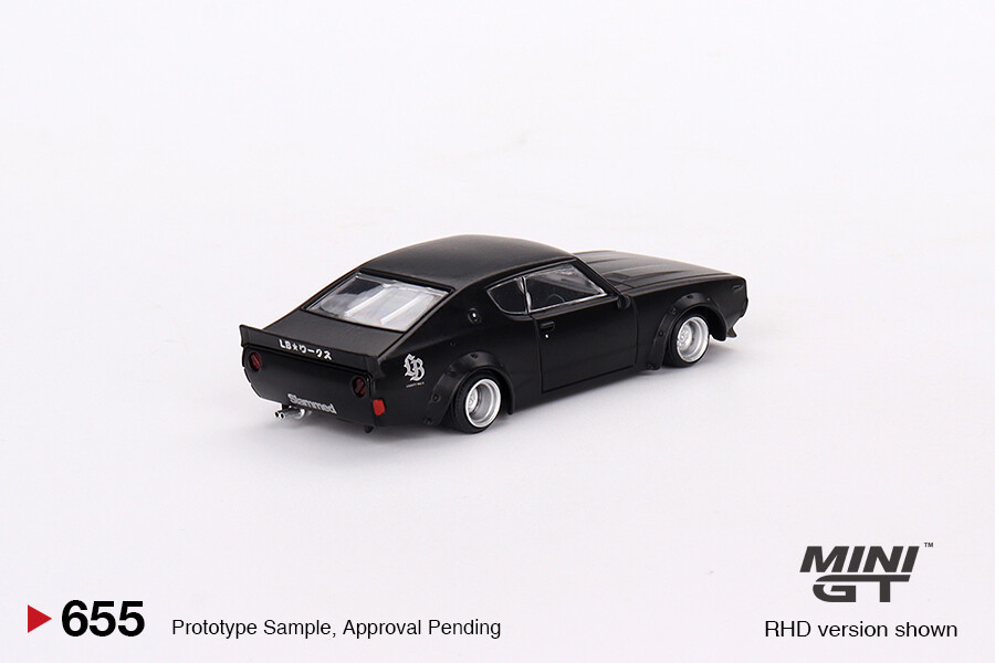 Mini GT 1/64 Nissan Skyline Kenmeri Liberty Walk Matt Black MGT00655 - Thumbnail