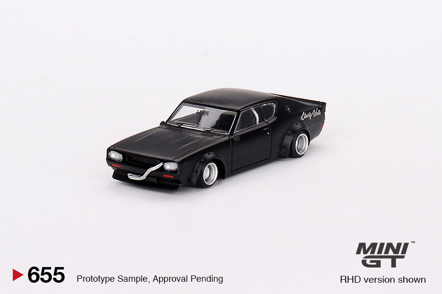 Mini GT 1/64 Nissan Skyline Kenmeri Liberty Walk Matt Black MGT00655 - Thumbnail