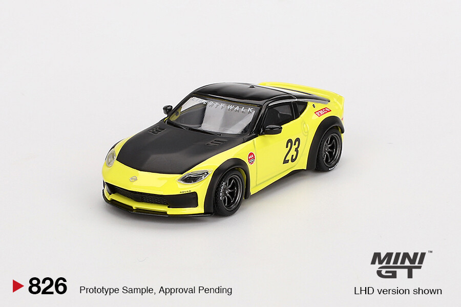 (ÖN SATIŞ) Mini GT 1/64 Nissan Z LB NATION WORKS Ikazuchi Yellow MGT00826 - Thumbnail