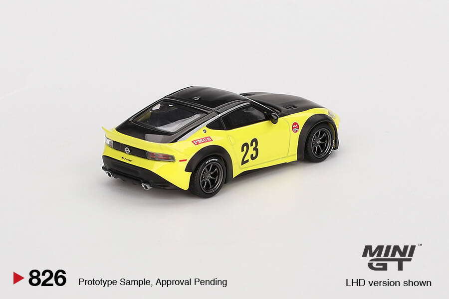(ÖN SATIŞ) Mini GT 1/64 Nissan Z LB NATION WORKS Ikazuchi Yellow MGT00826