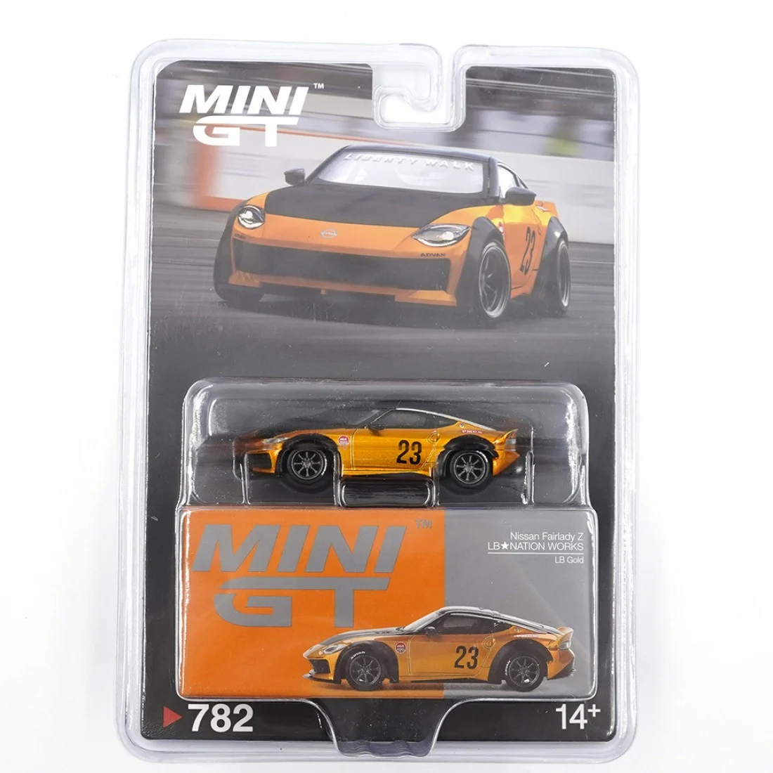 (ÖN SATIŞ) Mini GT 1/64 Nissan Z LB NATION WORKS LB Gold - Blister Paket MGT00782-BL
