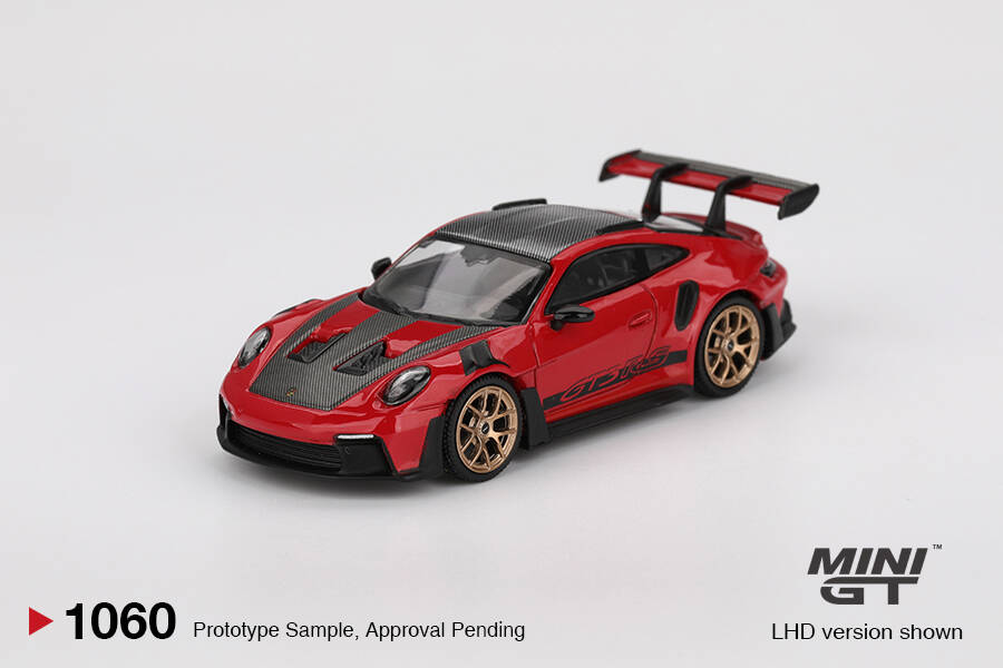 (ÖN SATIŞ) Mini GT 1/64 Porsche 911 (992) GT3 RS Weissach Package Guards Red MGT01060
