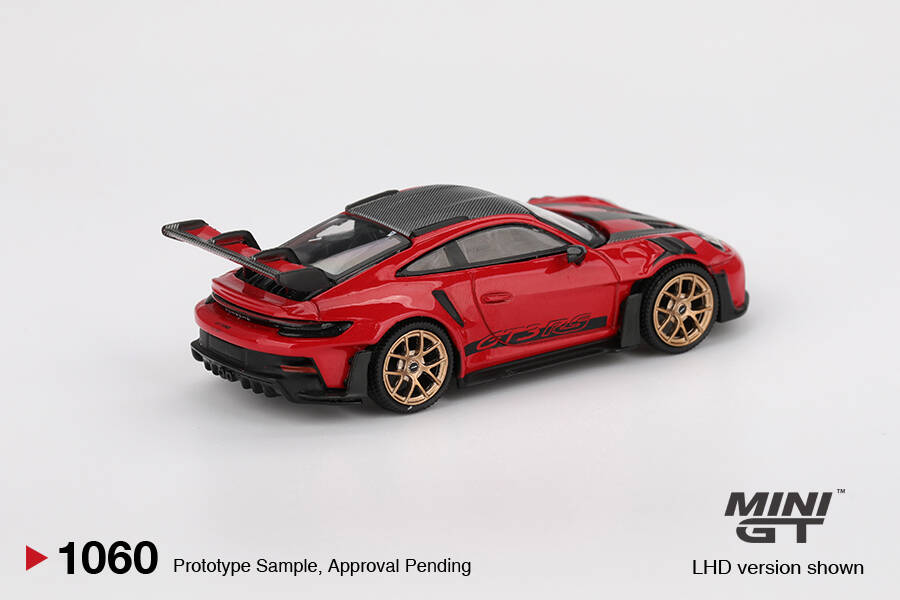(ÖN SATIŞ) Mini GT 1/64 Porsche 911 (992) GT3 RS Weissach Package Guards Red MGT01060