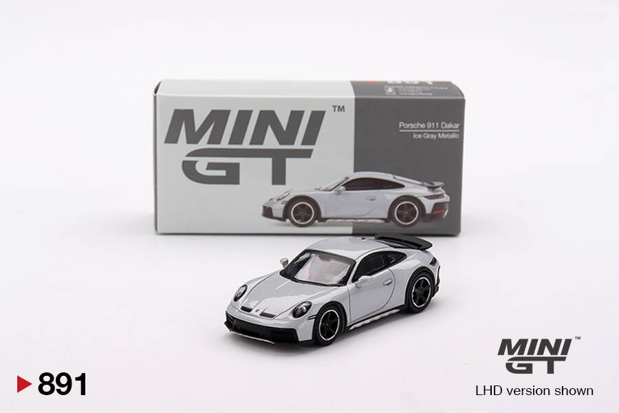(ÖN SATIŞ) Mini GT 1/64 Porsche 911 Dakar Ice Gray Metallic MGT00891