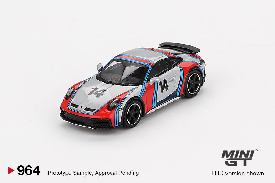 (ÖN SATIŞ) Mini GT 1/64 Porsche 911 Dakar Ice Grey Metallic 