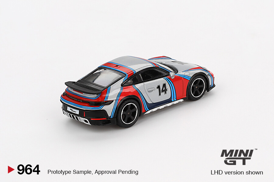 (ÖN SATIŞ) Mini GT 1/64 Porsche 911 Dakar Ice Grey Metallic 