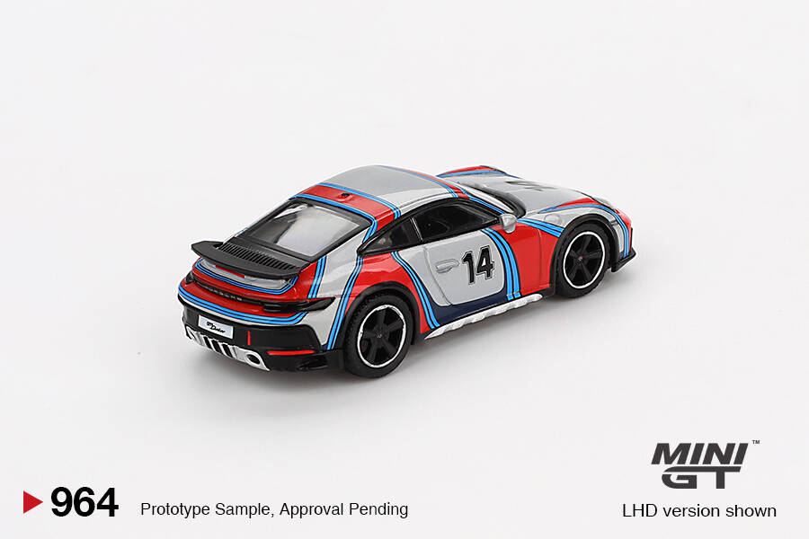 (ÖN SATIŞ) Mini GT 1/64 Porsche 911 Dakar Ice Grey Metallic 
