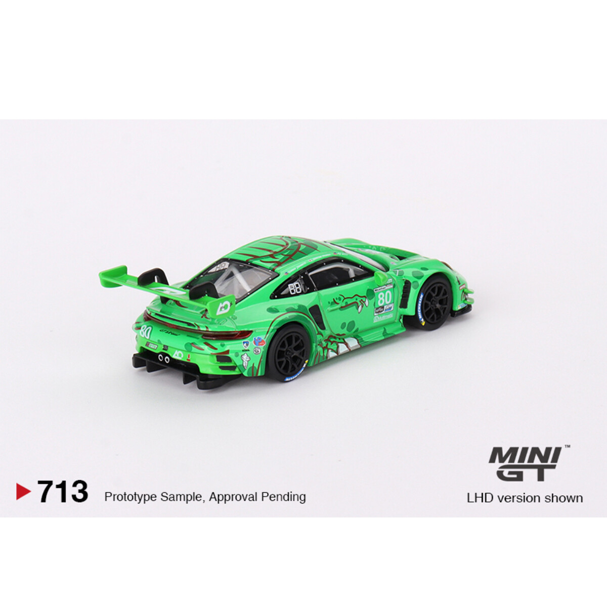 Mini GT 1/64 Porsche 911 GT3 R #80 GTD AO Racing 2023 IMSA Sebring 12 Hrs MGT00713 - Thumbnail