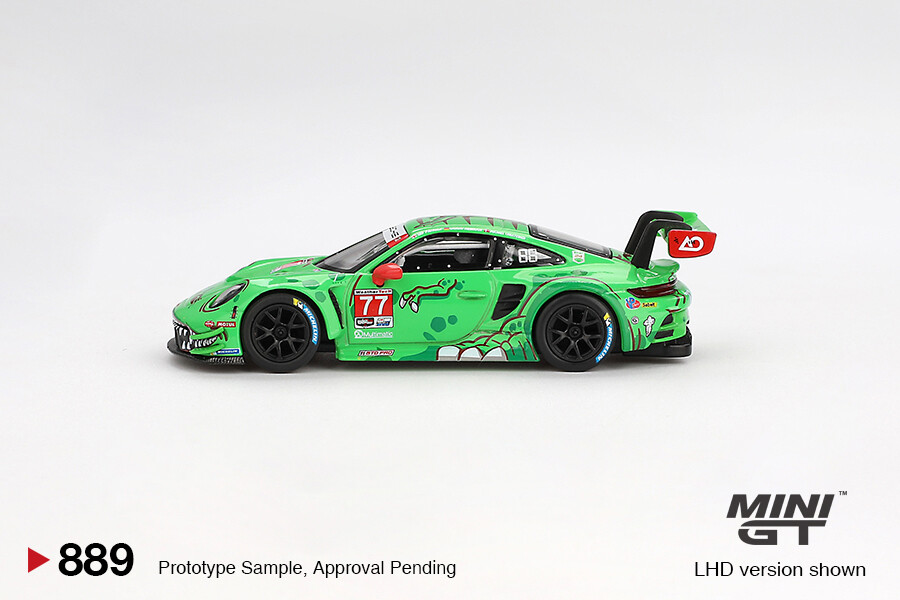 (ÖN SATIŞ) Mini GT 1/64 Porsche 911 GT3 R AO Racing 2024 IMSA Daytona 24 Hrs GTD Pro 2nd Plac MGT00889 - Thumbnail