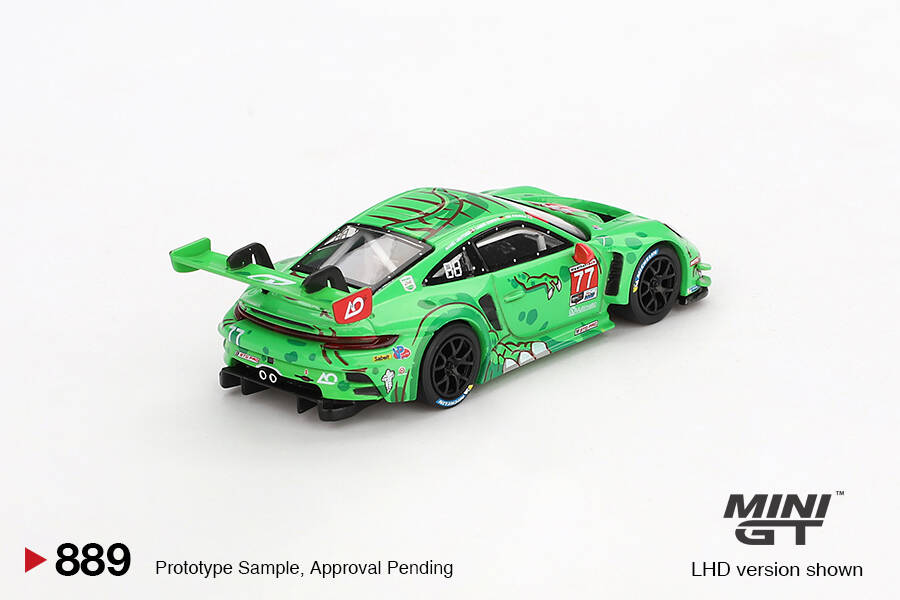 (ÖN SATIŞ) Mini GT 1/64 Porsche 911 GT3 R AO Racing 2024 IMSA Daytona 24 Hrs GTD Pro 2nd Plac MGT00889
