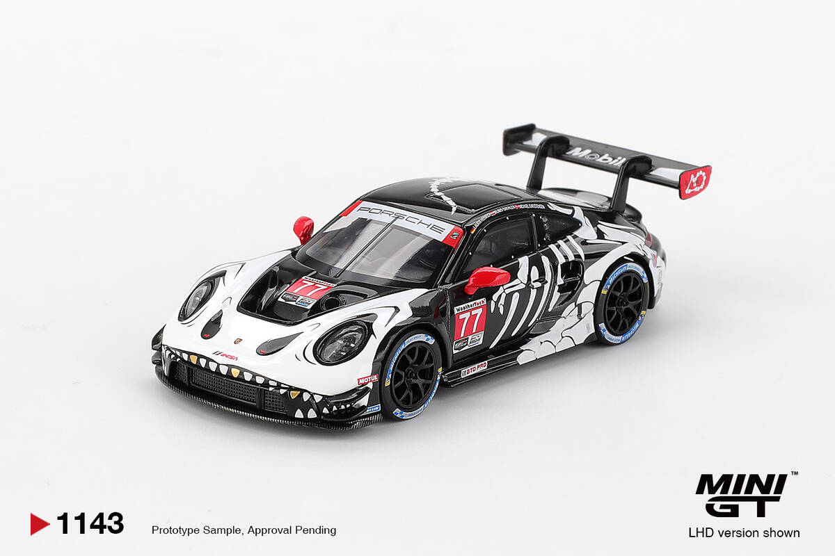 Mini GT 1/64 Porsche 911 GT3 R AO Racing 2025 IMSA Petit Le Mans MGT01143