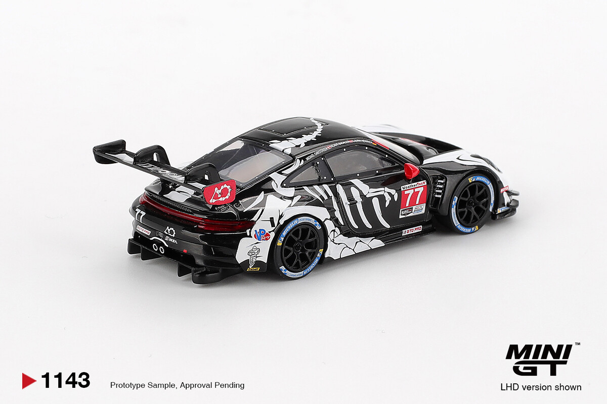 Mini GT 1/64 Porsche 911 GT3 R AO Racing 2025 IMSA Petit Le Mans MGT01143 - Thumbnail