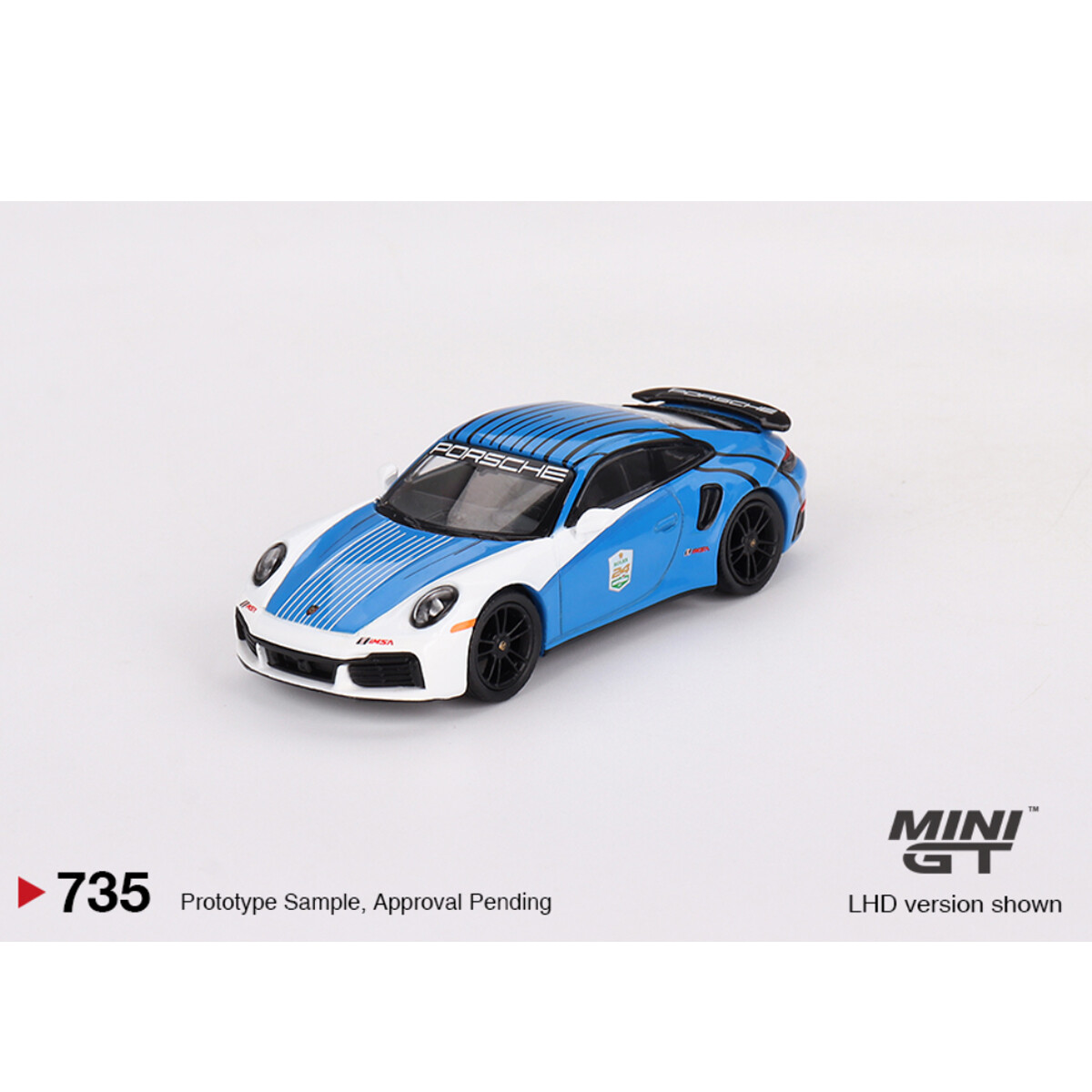 Mini GT 1/64 Porsche 911 Turbo S Safety Car 2023 IMSA Daytona 24 Hrs MGT00735 - Thumbnail