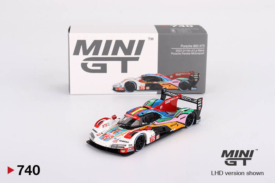 (ÖN SATIŞ) Mini GT 1/64 Porsche 963 #75 Porsche Penske Motorsport 2023 24 Hrs of Le Mans MGT00740