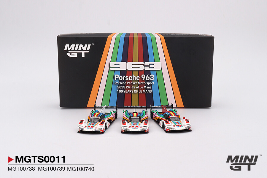 (ÖN SATIŞ) Mini GT 1/64 Porsche 963 Porsche Penske Motorsport 2023 24 Hrs of LeMans Limited edition 3000 set MGTS0011 - Thumbnail