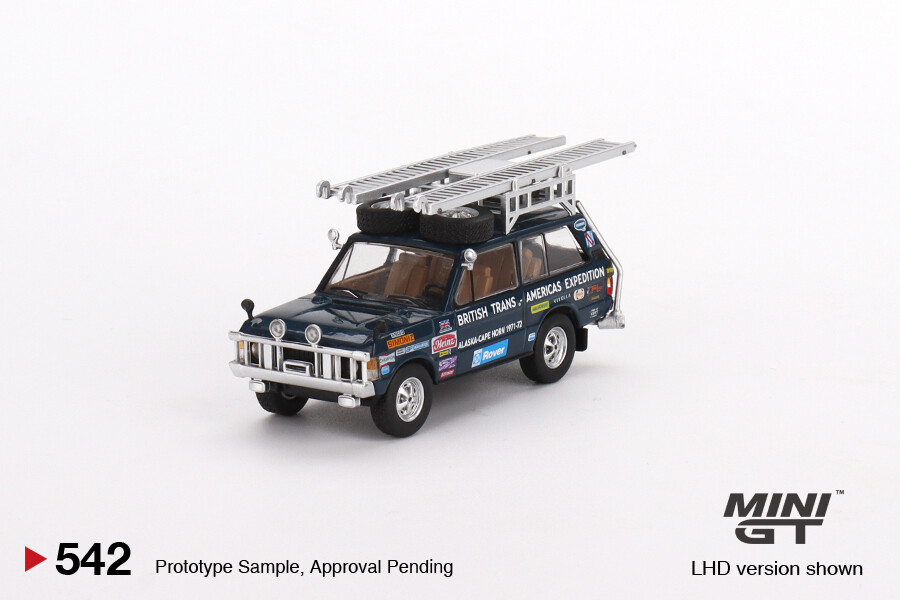 Mini GT 1/64 Range Rover 1971 British Trans-Americas Expedition (VXC-868K) MGT00542 - Thumbnail