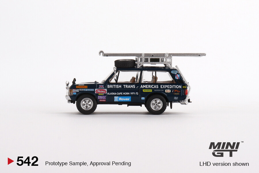 Mini GT 1/64 Range Rover 1971 British Trans-Americas Expedition (VXC-868K) MGT00542 - Thumbnail