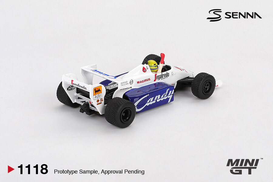 (ÖN SATIŞ) Mini GT 1/64 Toleman TG184 #19 Ayrton Senna 1984 Monaco Grand Prix 2nd Place MGT01118 - Thumbnail