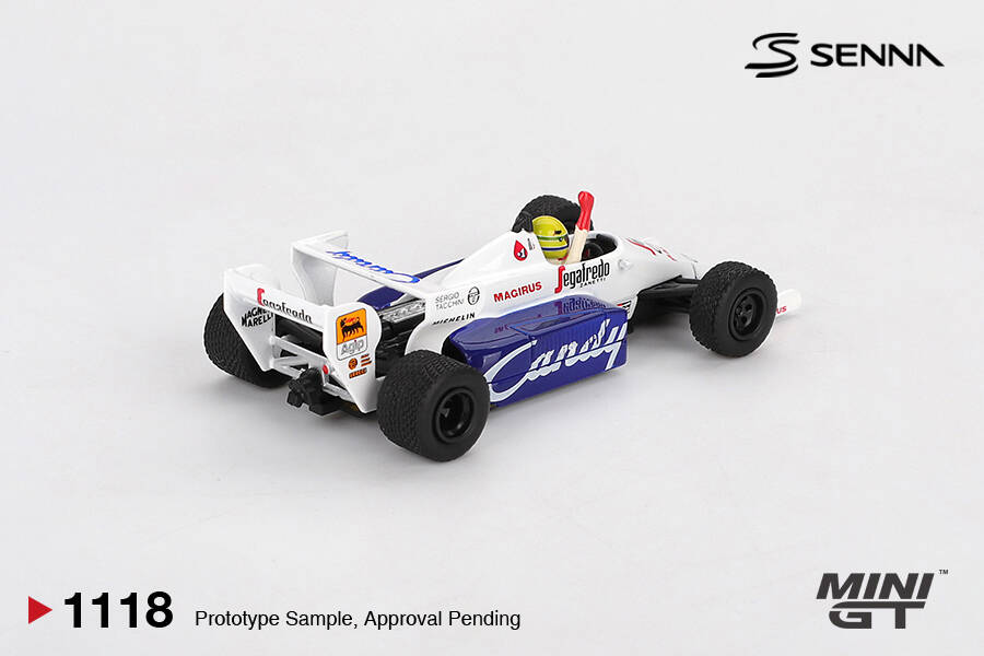 (ÖN SATIŞ) Mini GT 1/64 Toleman TG184 #19 Ayrton Senna 1984 Monaco Grand Prix 2nd Place MGT01118