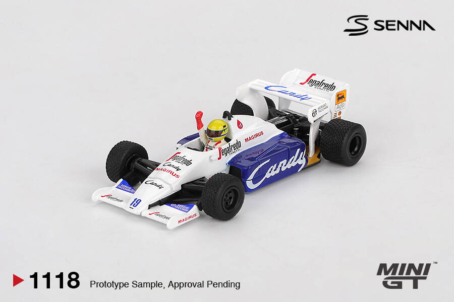 (ÖN SATIŞ) Mini GT 1/64 Toleman TG184 #19 Ayrton Senna 1984 Monaco Grand Prix 2nd Place MGT01118
