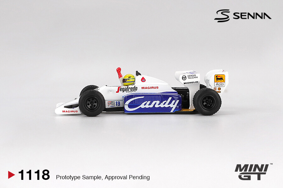 (ÖN SATIŞ) Mini GT 1/64 Toleman TG184 #19 Ayrton Senna 1984 Monaco Grand Prix 2nd Place MGT01118 - Thumbnail