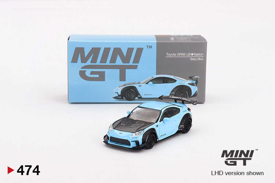 (ÖN SATIŞ) Mini GT 1/64 Toyota GR86 LB Nation Baby Blue MGT00873 - Thumbnail