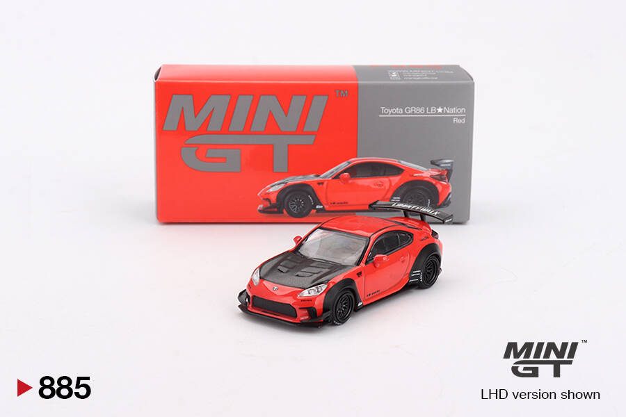 (ÖN SATIŞ) Mini GT 1/64 Toyota GR86 LB Nation Red MGT00885