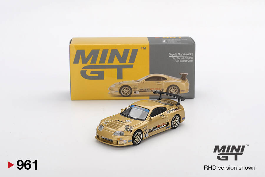 (ÖN SATIŞ) Mini GT 1/64 Toyota Supra (A80) Top Secret GT-300 Top Secret Gold MGT00961