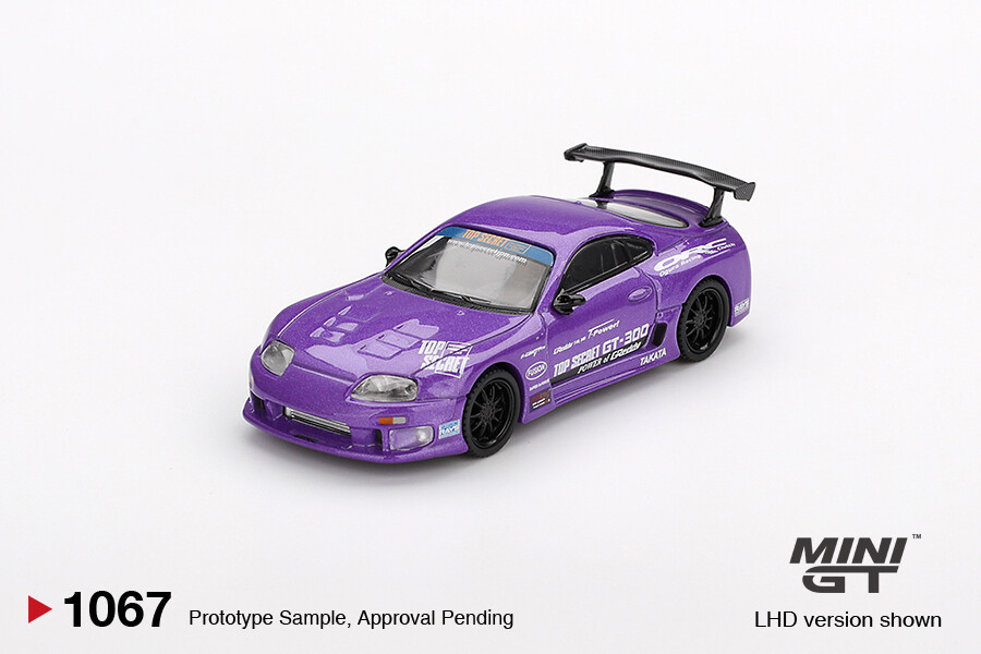 Mini GT 1/64 Toyota Supra (A80) Top Secret GT-300 Top Secret Purple MGT01067 - Thumbnail